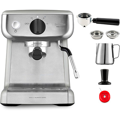 Breville Mini Barista cafetera express de acero inoxidable