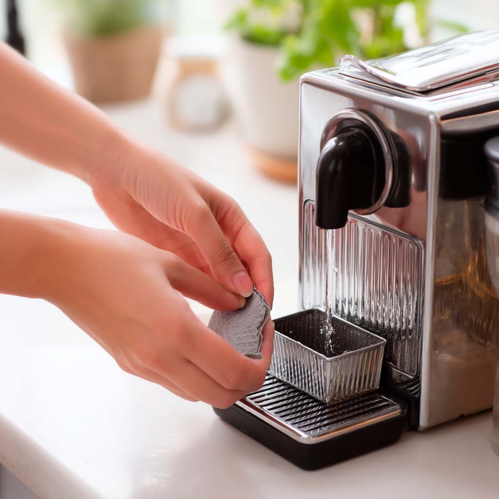 Limpieza diaria cafetera cápsulas