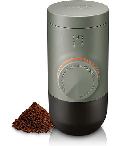 Cafetera manual con molinillo