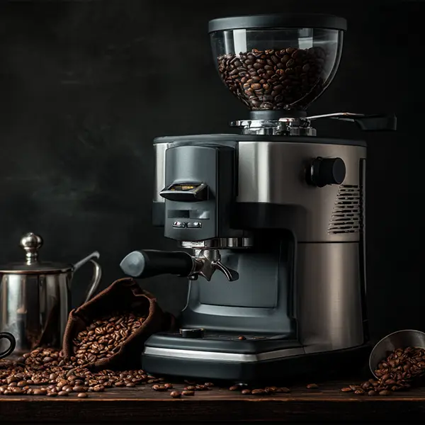 Café en grano con molinillo integrado
