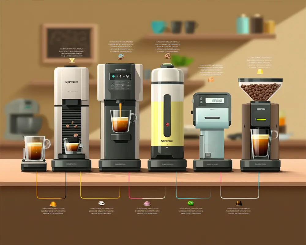 Infografía tipos de café y cafeteras recomendadas